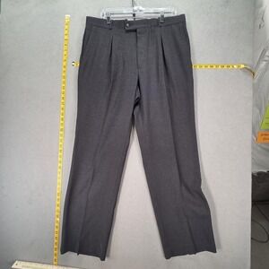 Arrow Brigade Pants Mens 36x31 Gray Pleated Dress Slacks Classic Pockets